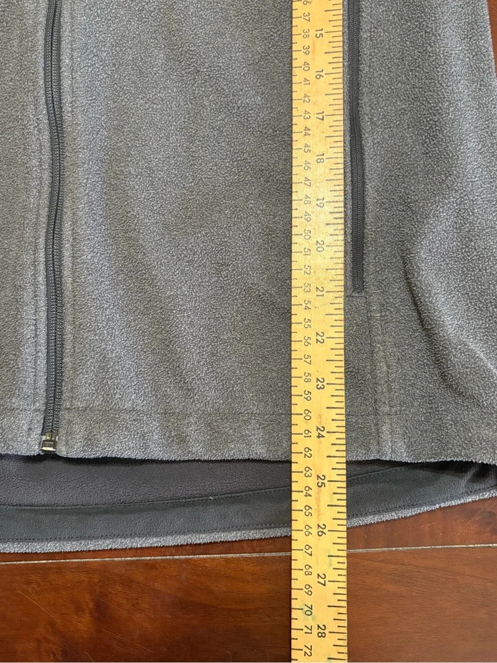 Men’s Grey Full-Zip Fleece North Face Jacket Medium